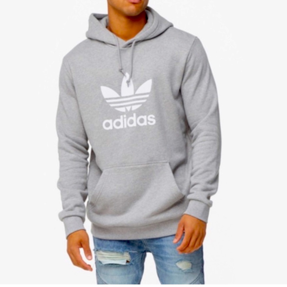 Adidas gray hoodie size Medium EUC.